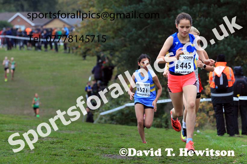 Girls Under-13s, 2022 National Cross Country Relays, Berry Hill Park, Mansfield.  Photo: David T. Hewitson/Sports for All Pics